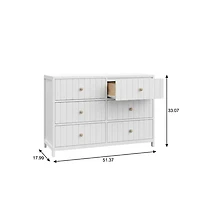 Graco Teddi 6 Drawer Double Dresser (White)