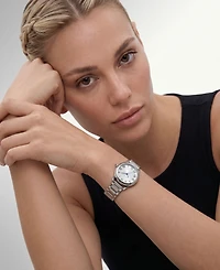 Adornia Women's Silver Classic White Face Watch