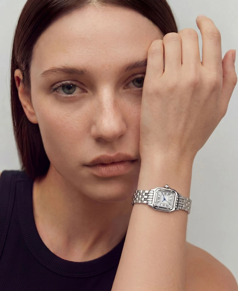 Adornia Women's Silver Paris White Face Watch