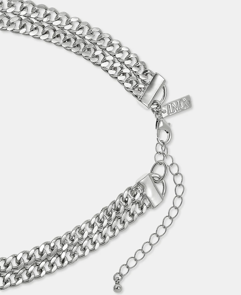 I.n.c. International Concepts Pave Square Statement Pendant Necklace, 16-1/2" + 3" extender, Macy's Exclusive