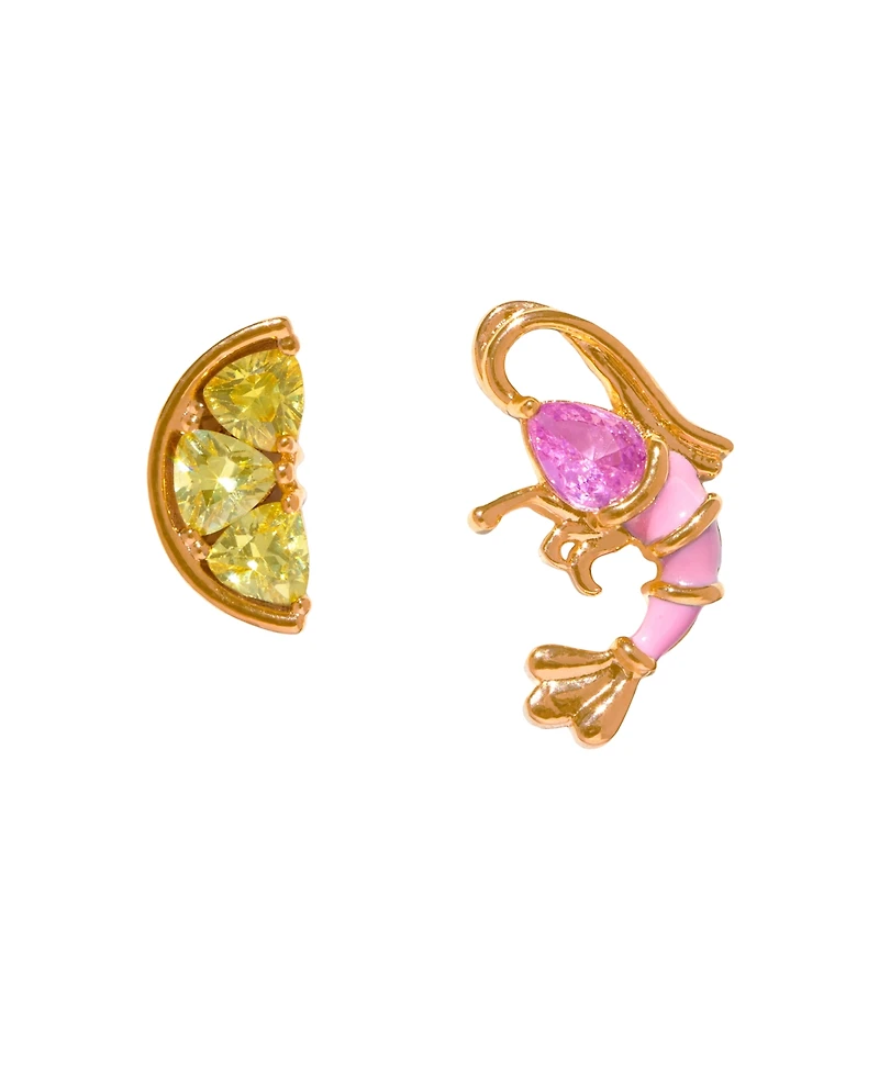 Girls Crew Crystal Shrimp Cocktail Stud Earrings