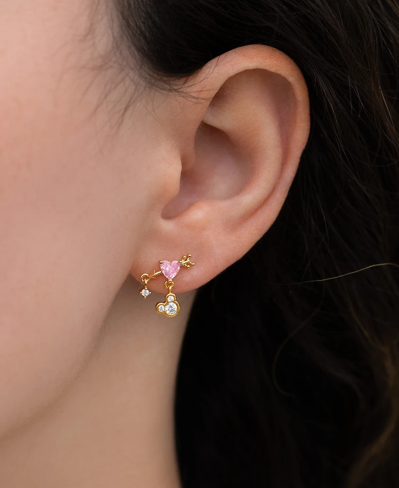 Girls Crew Crystal Disney Heartstruck Mickey Mouse Dangle Earrings