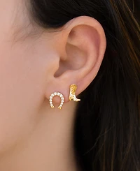 Girls Crew Crystal Western Charm Stud Earrings Set
