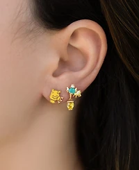 Girls Crew Crystal Disney Pooh's Dream Earring Set