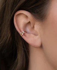 Girls Crew Crystal Pastel Leaf Ear Cuff
