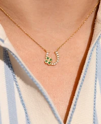 Girls Crew Gold-Plated Crystal Lucky Charm Necklace