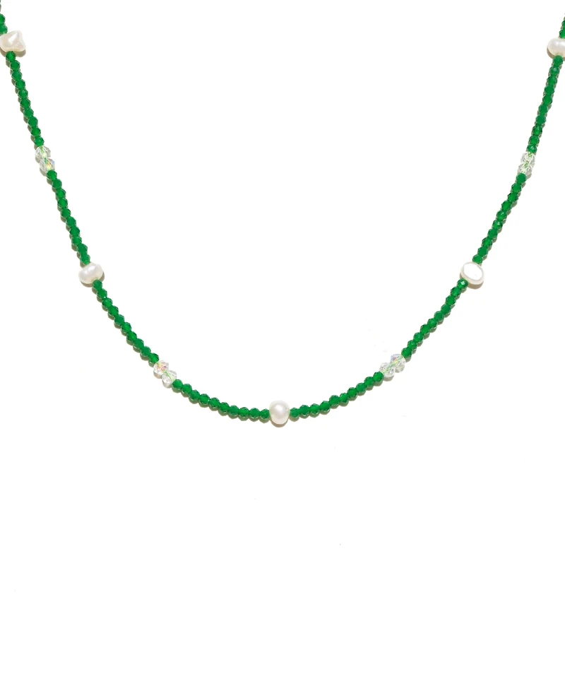 Girls Crew Crystal Sea Glass Beaded Necklace