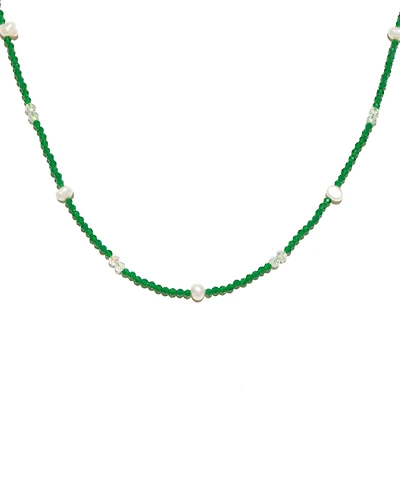 Girls Crew Crystal Sea Glass Beaded Necklace