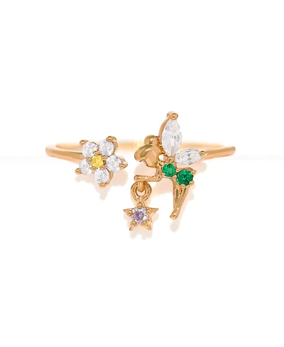 Girls Crew Crystal Disney Tinker Bell Pixie Dust Adjustable Ring