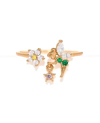 Girls Crew Crystal Disney Tinker Bell Pixie Dust Adjustable Ring