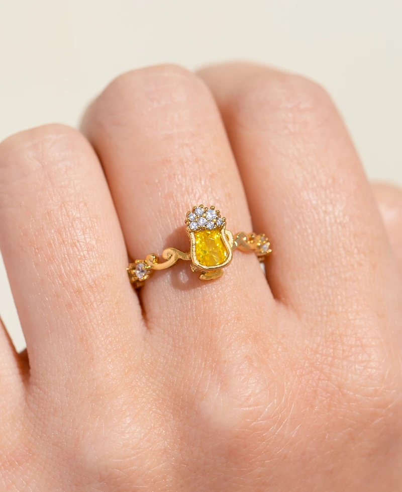 Girls Crew Gold-Plated Crystal Harry Potter Butterbeer Ring
