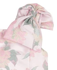Rare Editions Girls' 2T-6X Brocade Bow Shoulder Dress