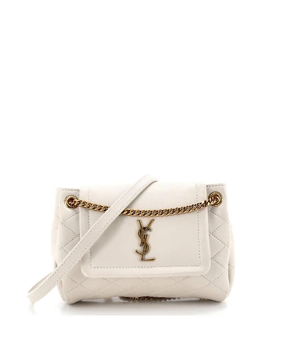 Pre-Owned Saint Laurent Mini Nolita Satchel Quilted Leather
