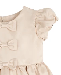 Rare Editions Toddler Girls' 2T-4T Satin Bow Bodice Bubble Sleeve Dress