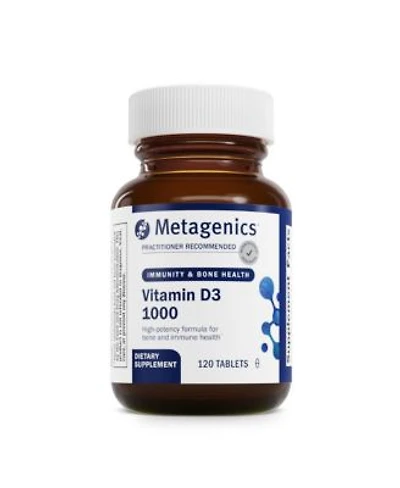 Metagenics Vitamin D3 1000 Iu Vitamin D Supplement For Bone Density Immune Support Tooth Integrity Non Gmo Gluten Free 120 Tablets