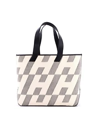Pre-Owned HERMES 40 Cabas H en Biais Tote Canvas with Leather