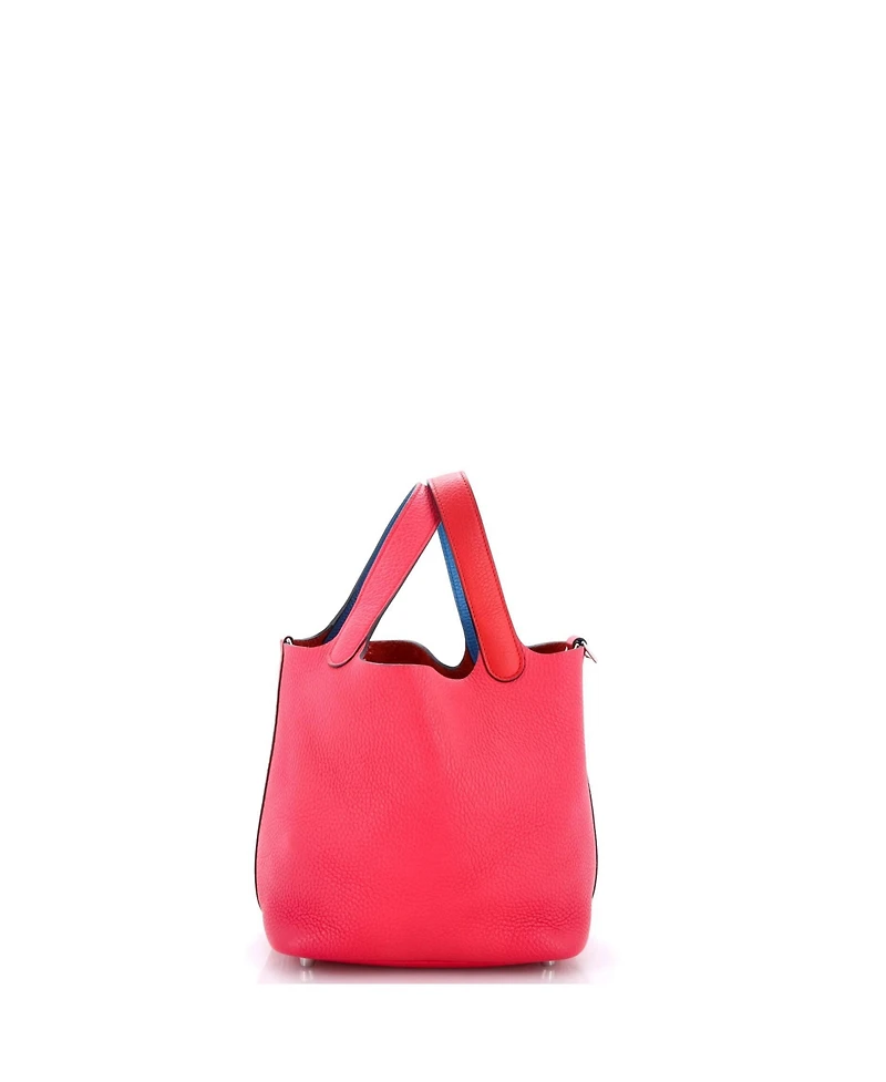 Pre-Owned HERMES Pm Picotin Lock Bag Tricolor Clemence