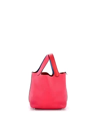 Pre-Owned HERMES Pm Picotin Lock Bag Tricolor Clemence