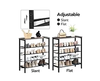 Slickblue Entryway 5-Tier Shoe Rack with Adjustable Shelf Holds 16 Shoes
