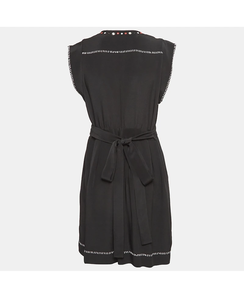 Pre-Owned Isabel Marant Women's Embellished Silk Tie-Up Dress