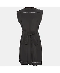 Pre-Owned Isabel Marant Women's Embellished Silk Tie-Up Dress