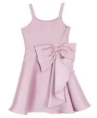 Rare Editions Girls' 7-14 Solid Mikado Cascade Bow Hi-Low Dress