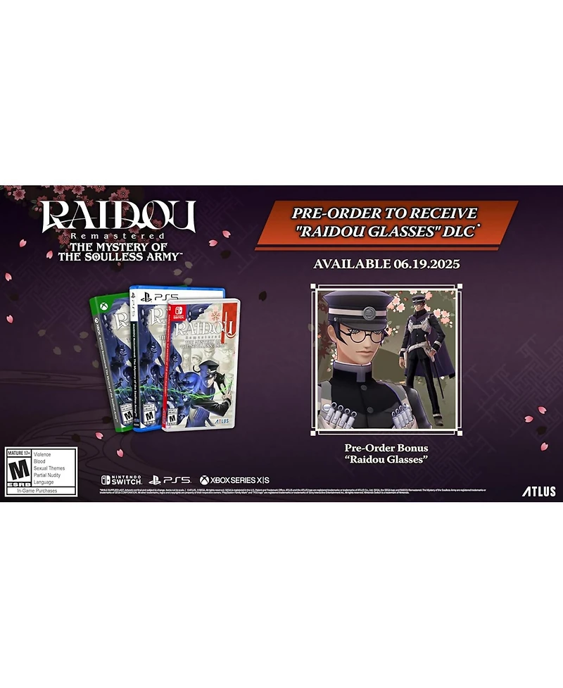 Sega Games Raidou: Remastered - The Mystery Of The Soulless Army (Launch Edition) for Xbox Series X