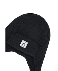 Deux par Deux Toddler Unisex 2-3 Years Winter Knit Hat with Ear Flaps and Strings