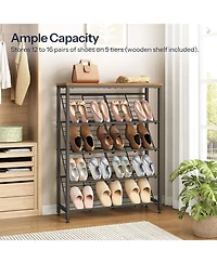 Slickblue 5-Tier Entryway Shoe Rack Organizer for Home Storage