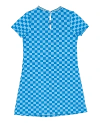 Rare Editions Girls' 2T-6X Checkered Applique Knit Dress