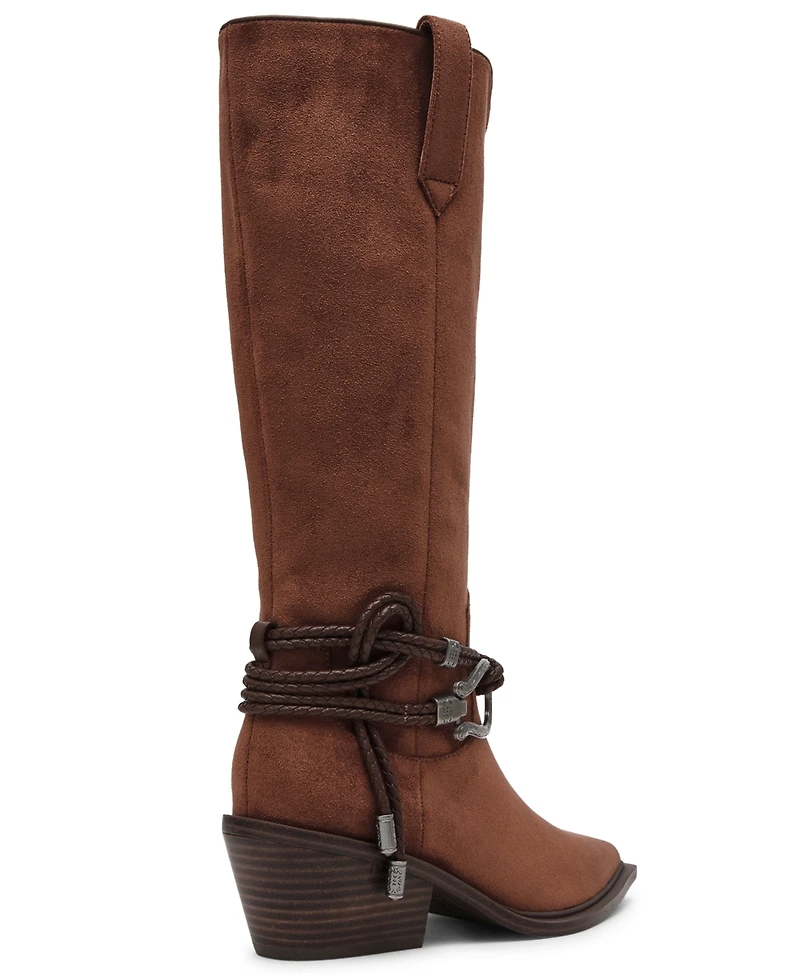 Dv Dolce Vita Women's Gennie Braided Buckle Western Tall Boots