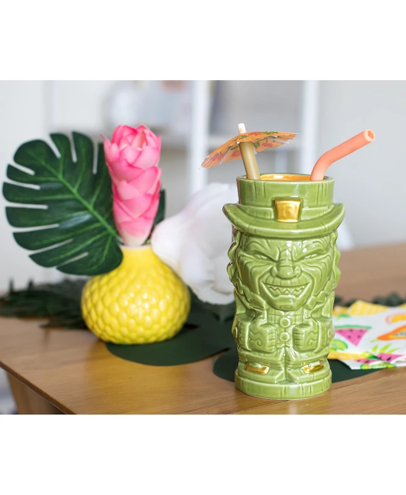 Geeki Tikis Leprechaun Character Horror Movie Tiki Mug | Geeki Tikis Horror Series Official Leprechaun Collectible Ceramic Tiki Style Cup | Holds 18 O