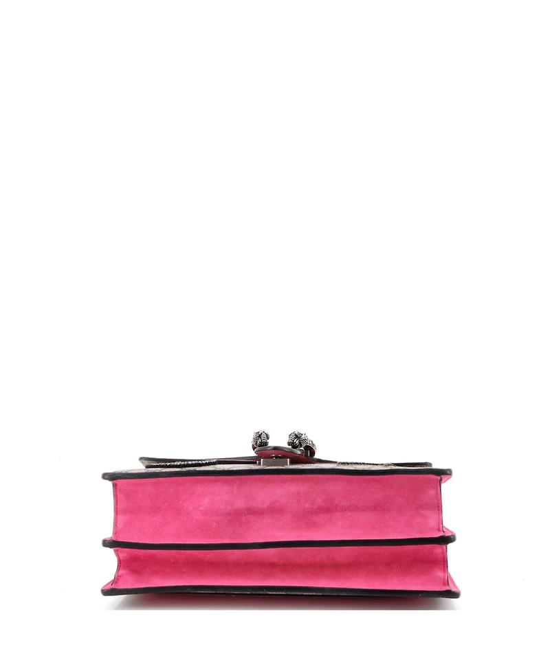 Pre-Owned Gucci Medium Dionysus Bag Embellished Gg Coated Canvas