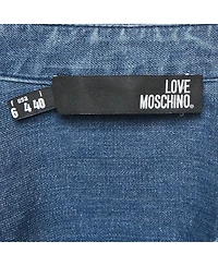 Pre-Owned Love Moschino Women's Beaded Cotton Belted Shirt