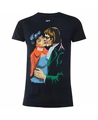Pre-Owned Off-White Women's Kiss Graphic Cotton T-Shirt