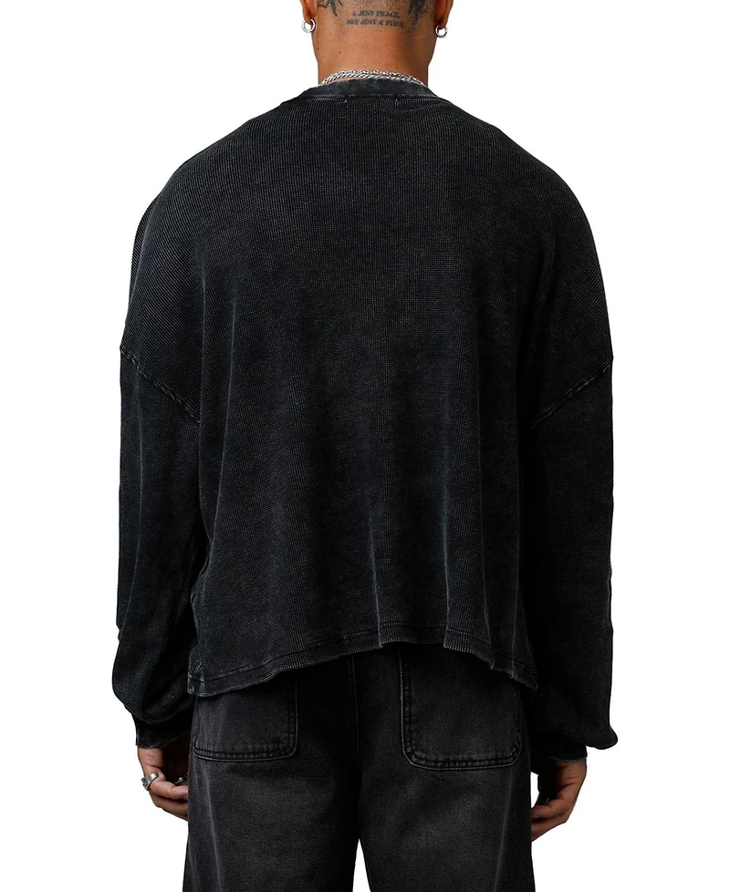 mnml Men's Washed Chopper Thermal Long Sleeve T-Shirt