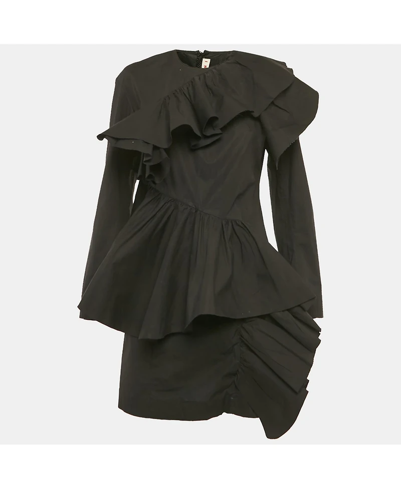 Pre-Owned Marni Women's Poplin Ruffled Mini Dress