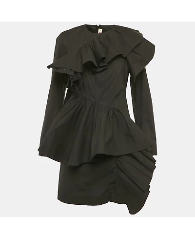 Pre-Owned Marni Women's Poplin Ruffled Mini Dress