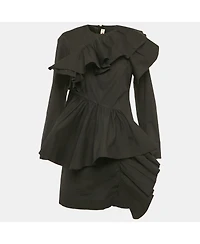 Pre-Owned Marni Women's Poplin Ruffled Mini Dress