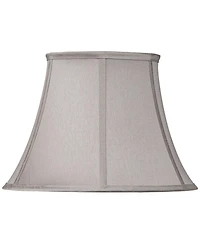 Springcrest Set of 2 Oval Lamp Shades Deep at Bottom 10.5" High Spider Harp Finial