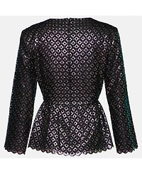 Pre-Owned Stella Mccartney Women's Cutwork Peplum Top