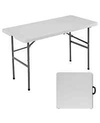 Yiortwo Heavy Duty Folding Table with Handle, Portable Indoor Outdoor Utility