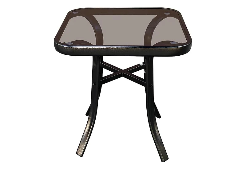 Yiortwo 3 Piece Patio Rocking Chair Set with Cushioned Rockers and Glass Top Side Table
