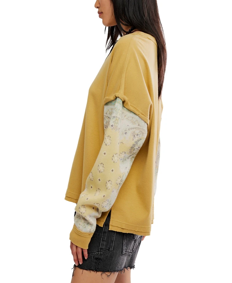 Free People Women's Wild and Twofer Crewneck Top
