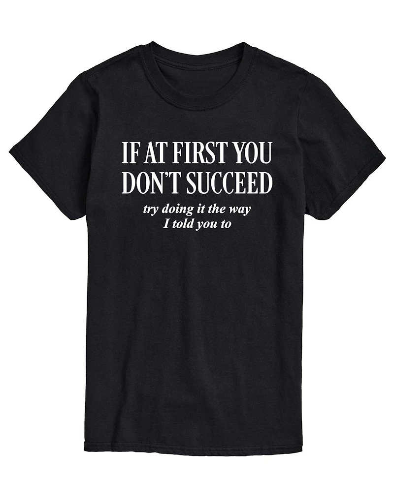 Airwaves Men's If You Don't Succeed Short-Sleeve Graphic T-Shirt