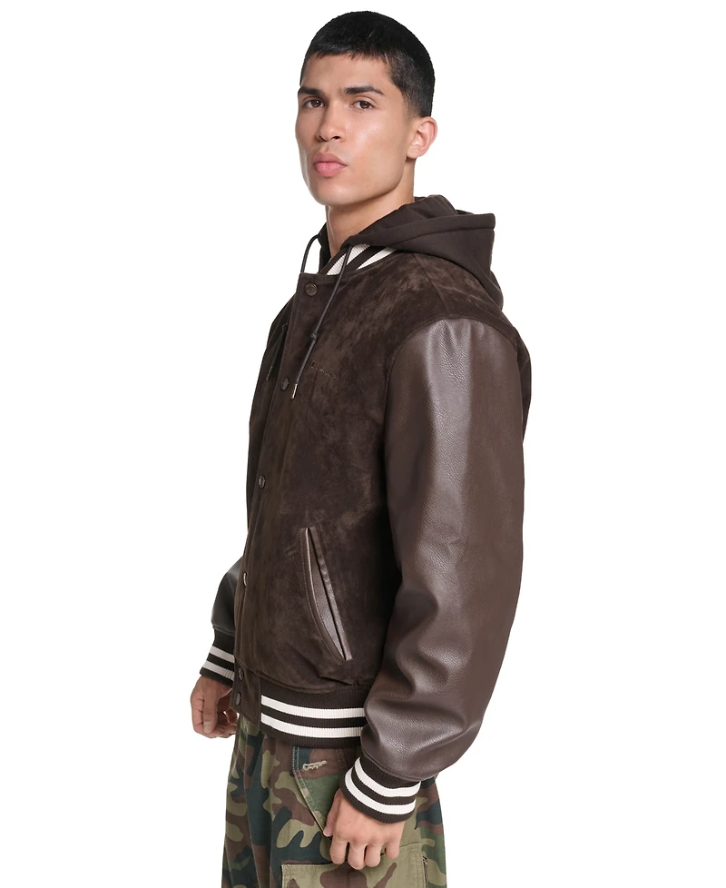 Champion Men's Varsity Faux Suede Leather Jacket