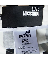 Pre-Owned Love Moschino Women's Cotton Contrast Zip Detail Mini Skirt