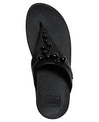 FitFlop Women's Lulu Beaded Toe Post Slip-On Sandals