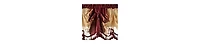Kate Aurora Danbury Custom Austrian Embroidered Rod Pocket Window Valance Treatment - 54 in. W x 20 in. L, Cranberry