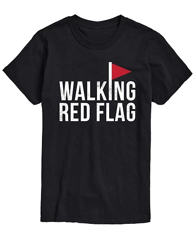 Airwaves Men's Walking Red Flag Short-Sleeve Graphic T-Shirt